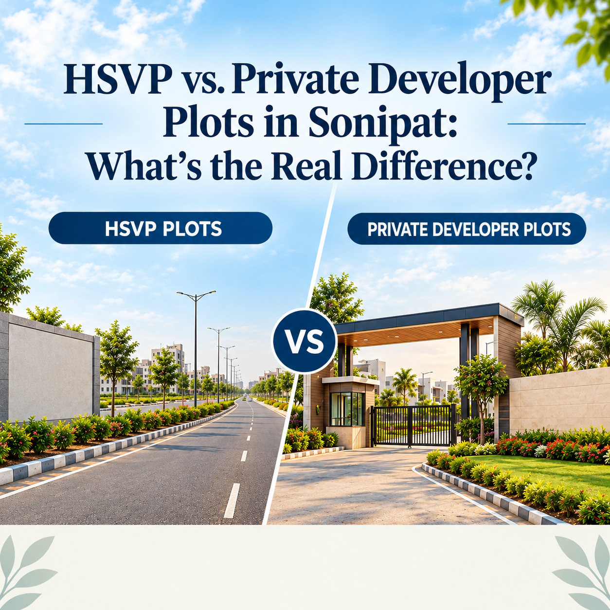 HSVP vs. Private Plots in Sonipat