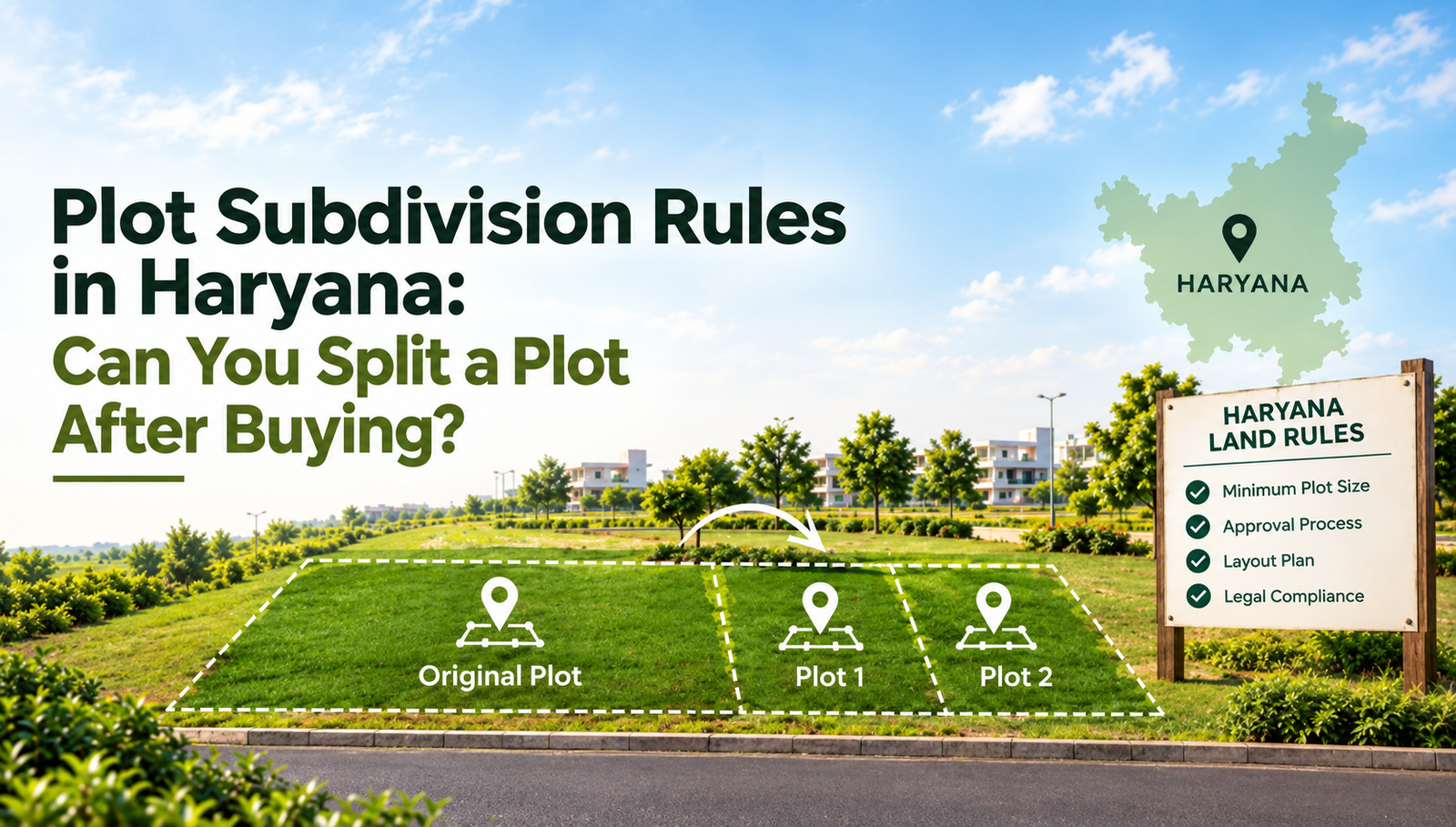 Haryana Plot Subdivision Rules Infographic